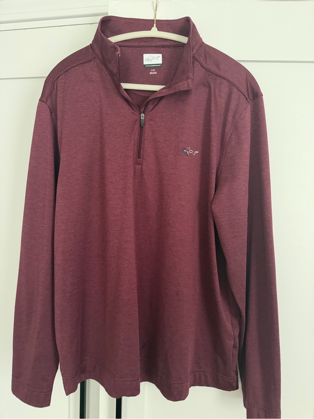 Greg Norman Maroon Quarter-Zip Golf Pullover